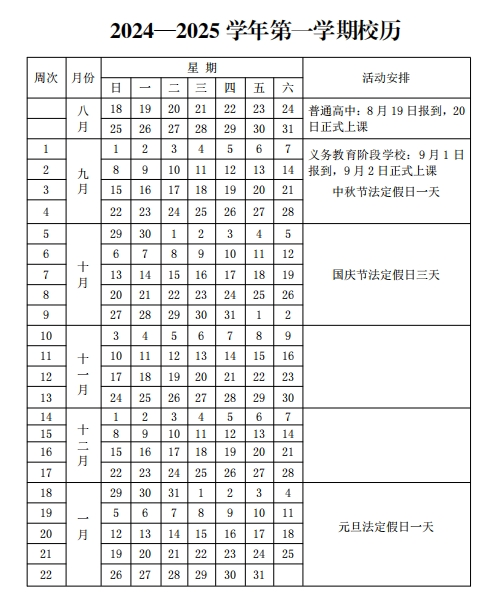 2024年河南平顶山暑假开学时间