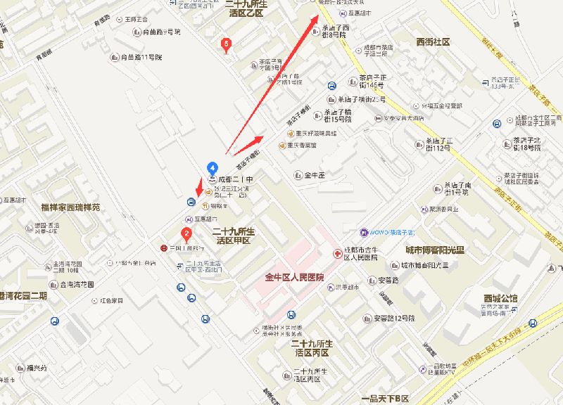 成都第二十中周边餐饮公园及酒店