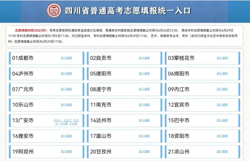 2023年四川省志愿填报系统操作流程图文一览