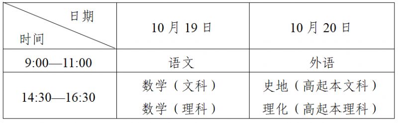 四川成人高考考试时间2024