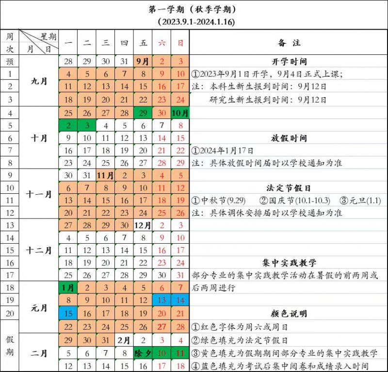 2024湖南中南林业大学寒假放假时间