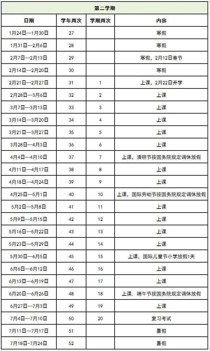 2021东莞开学时间