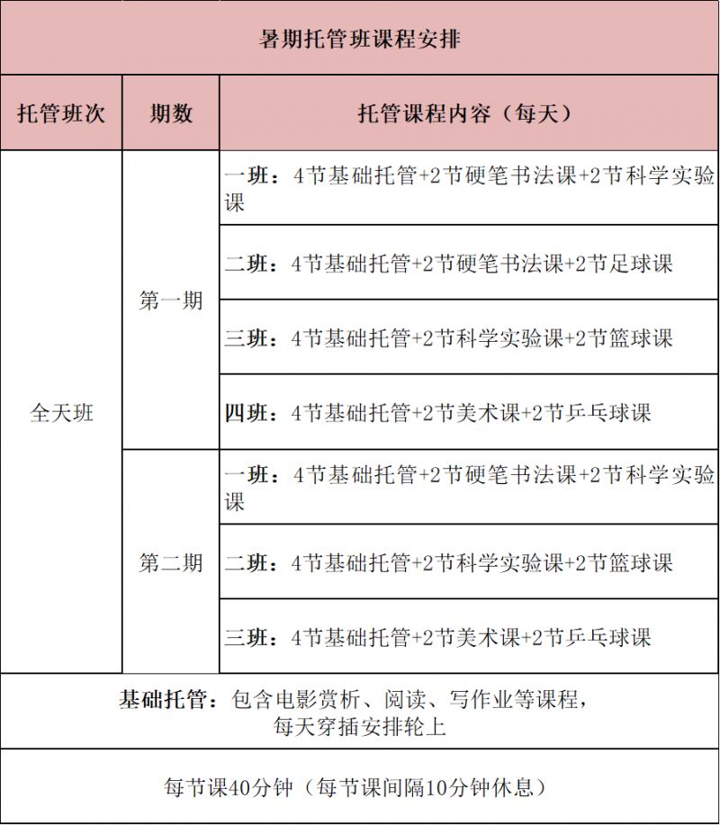 2023东莞常平镇暑假托管服务（时间+收费）