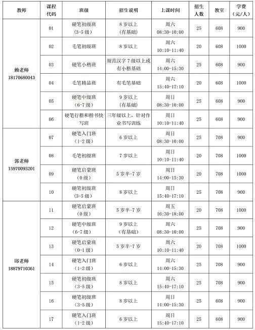 赣州有书法班吗？怎么报名？