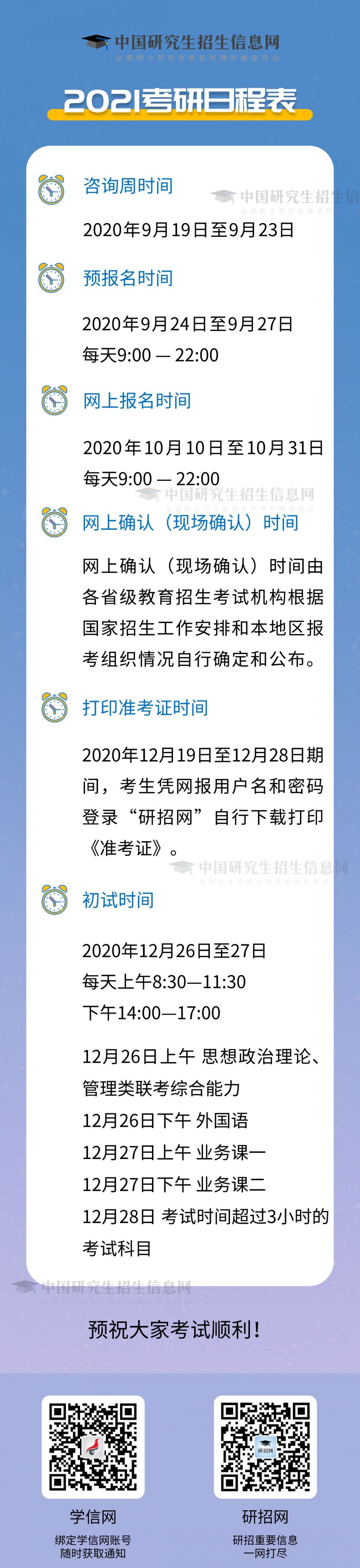 2021考研报名时间和考试时间