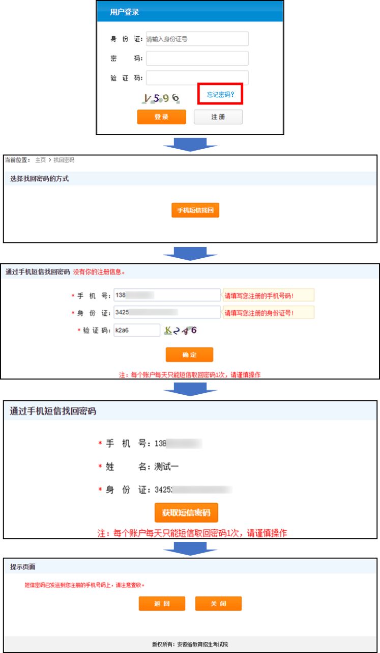 2024安徽省专升本考试报名忘记密码怎么办