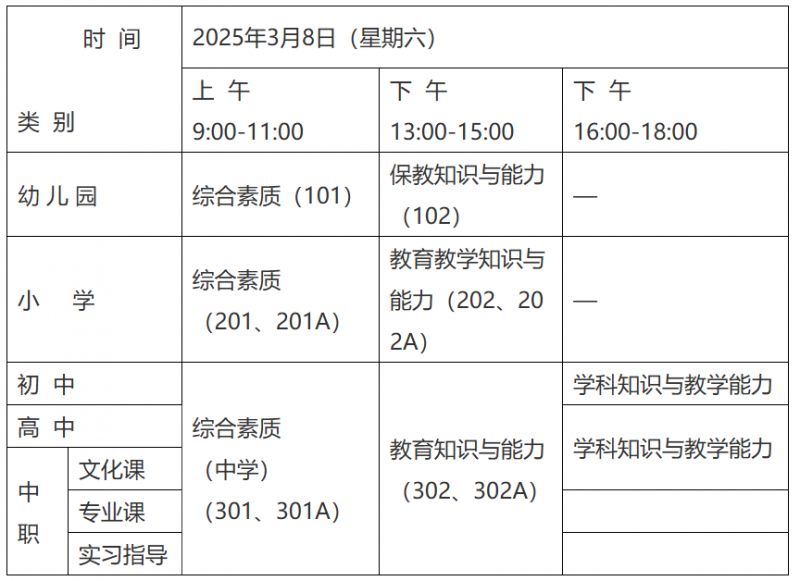 浙江省2025年上半年中小学教师资格笔试报名公告