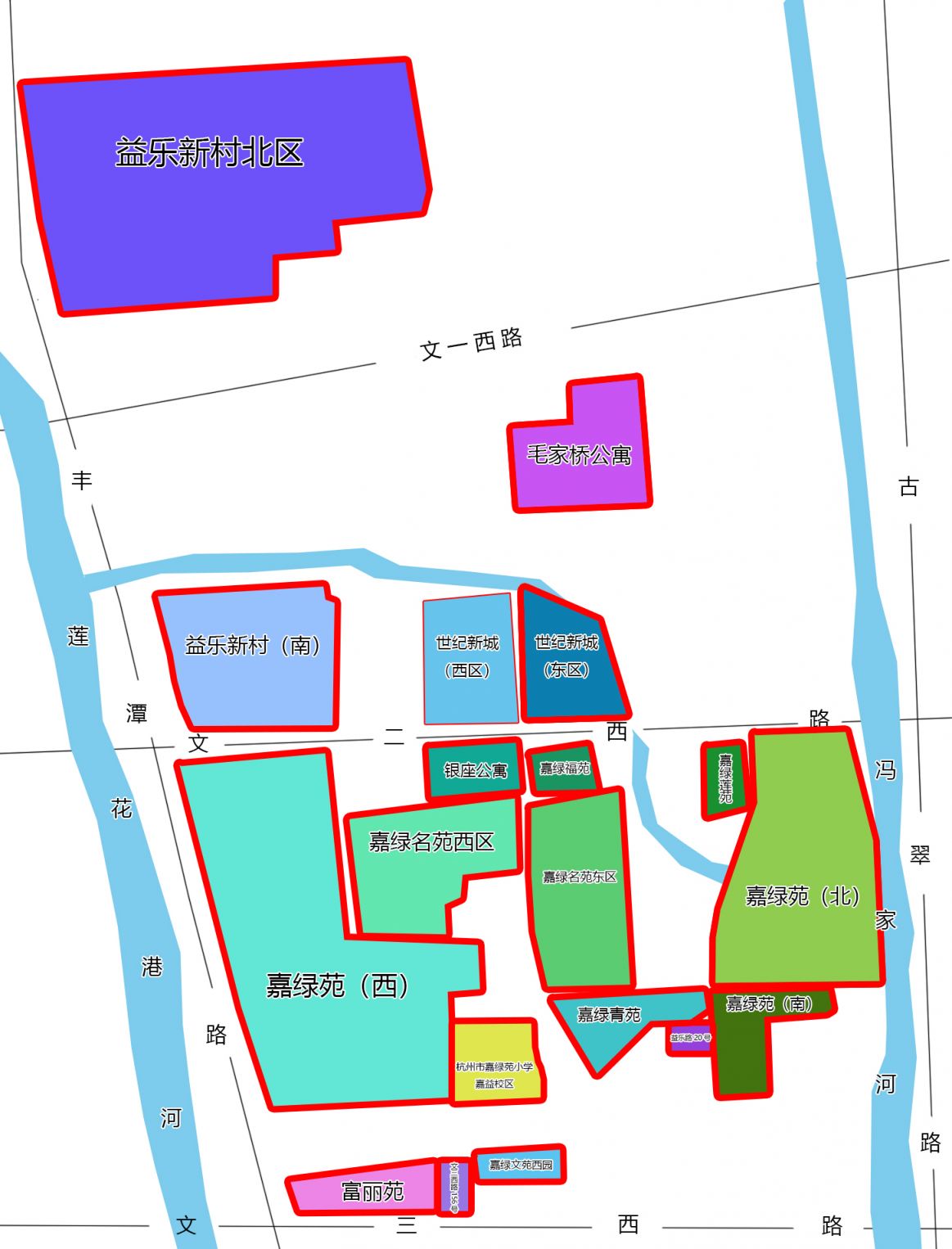 杭州市嘉绿苑小学嘉益校区学区划分一览