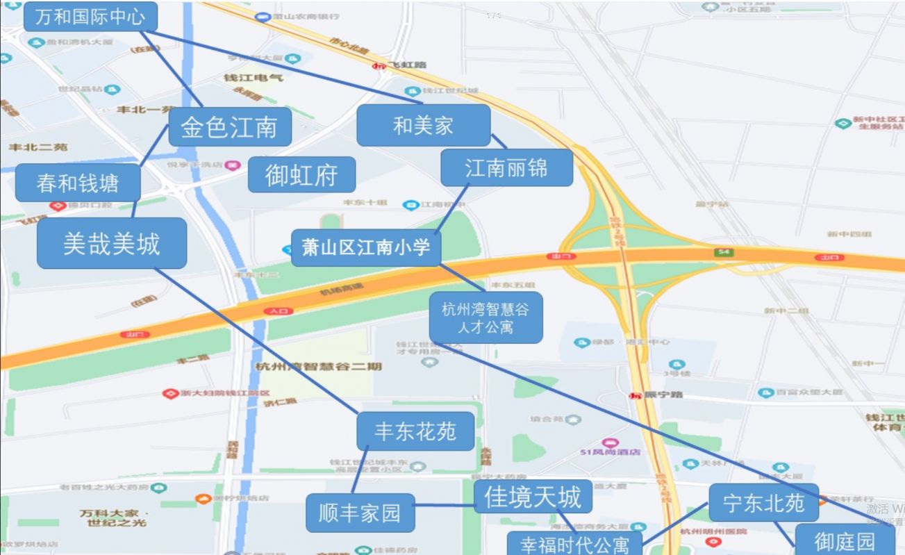 杭州萧山区江南小学学区划分范围一览