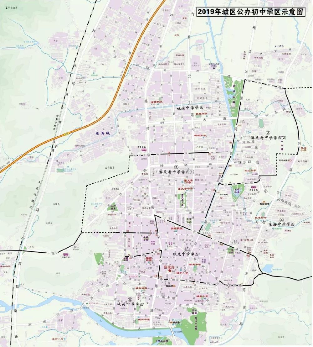 2019宁波宁海城区学区划片什么样