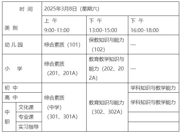 浙江省2025年上半年中小学教师资格考试笔试报名公告