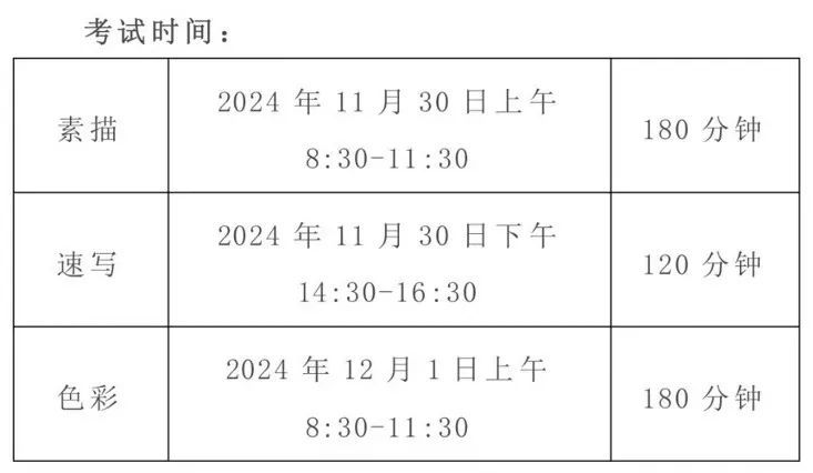 江西2025年普通高校招生美术与设计类专业统考考试安排
