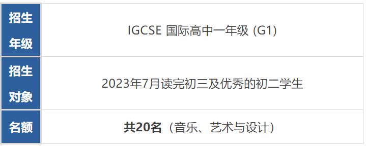 2023-2024学年深国交艺术部招生简章