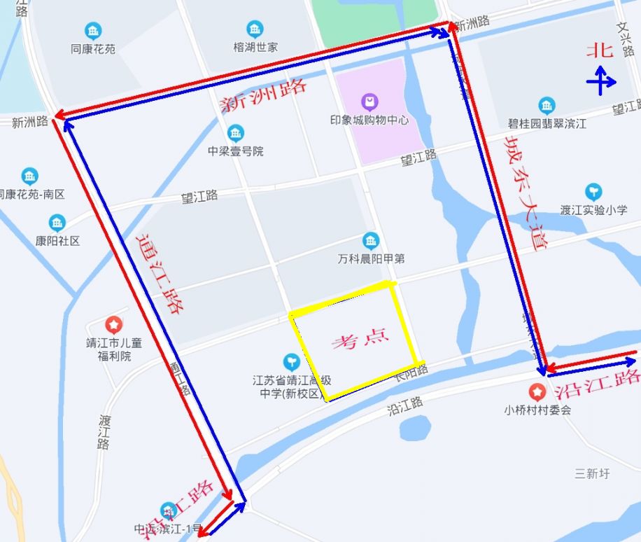 泰州高考期间靖江市交通管制范围