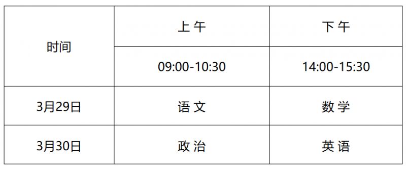 2025年河北省体育单招文化考试相关安排