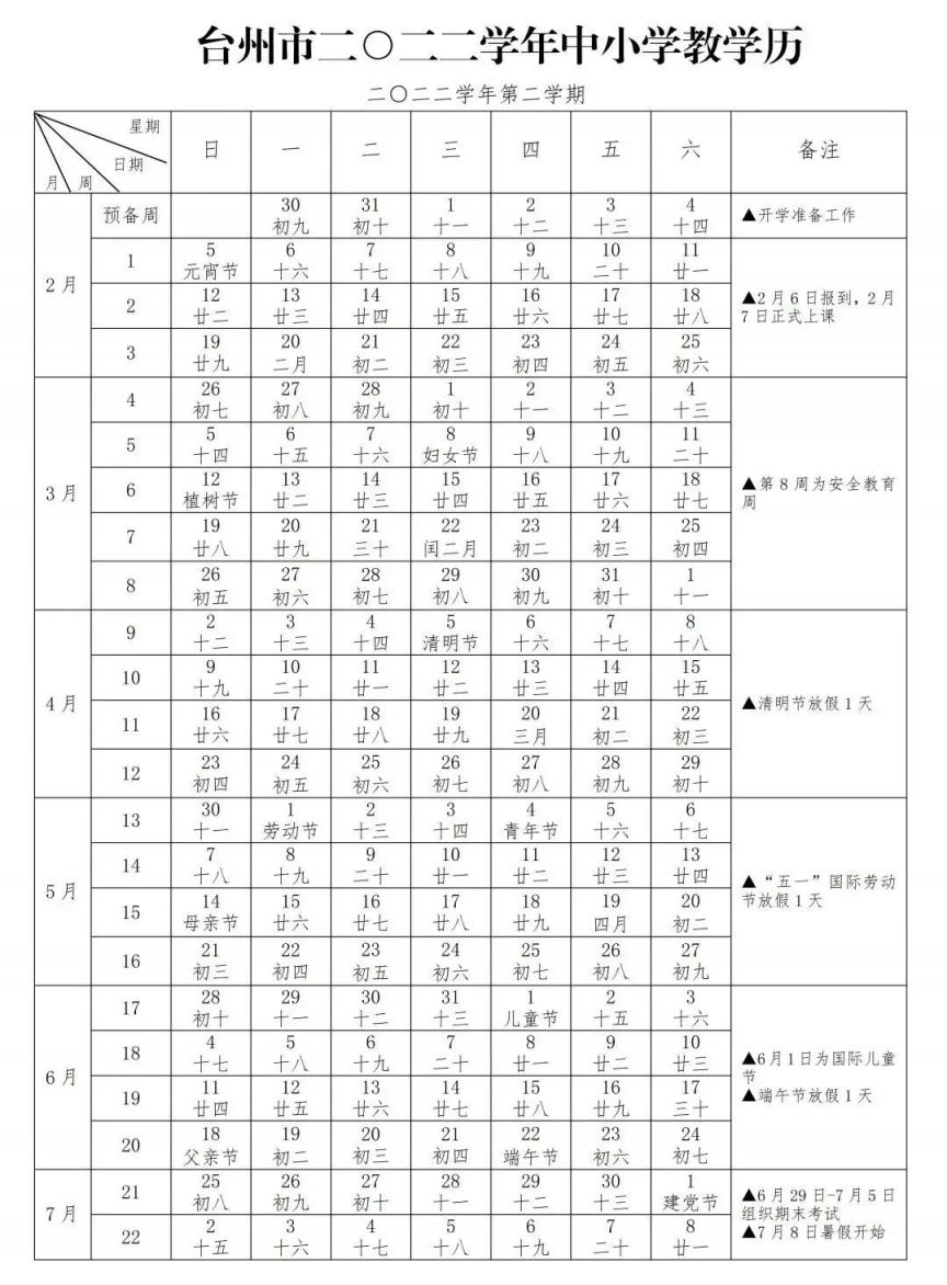 台州什么时候放暑假2023年