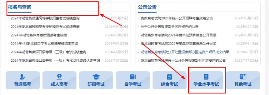 湖北省教育考试院门户网站学考成绩查询入口官网