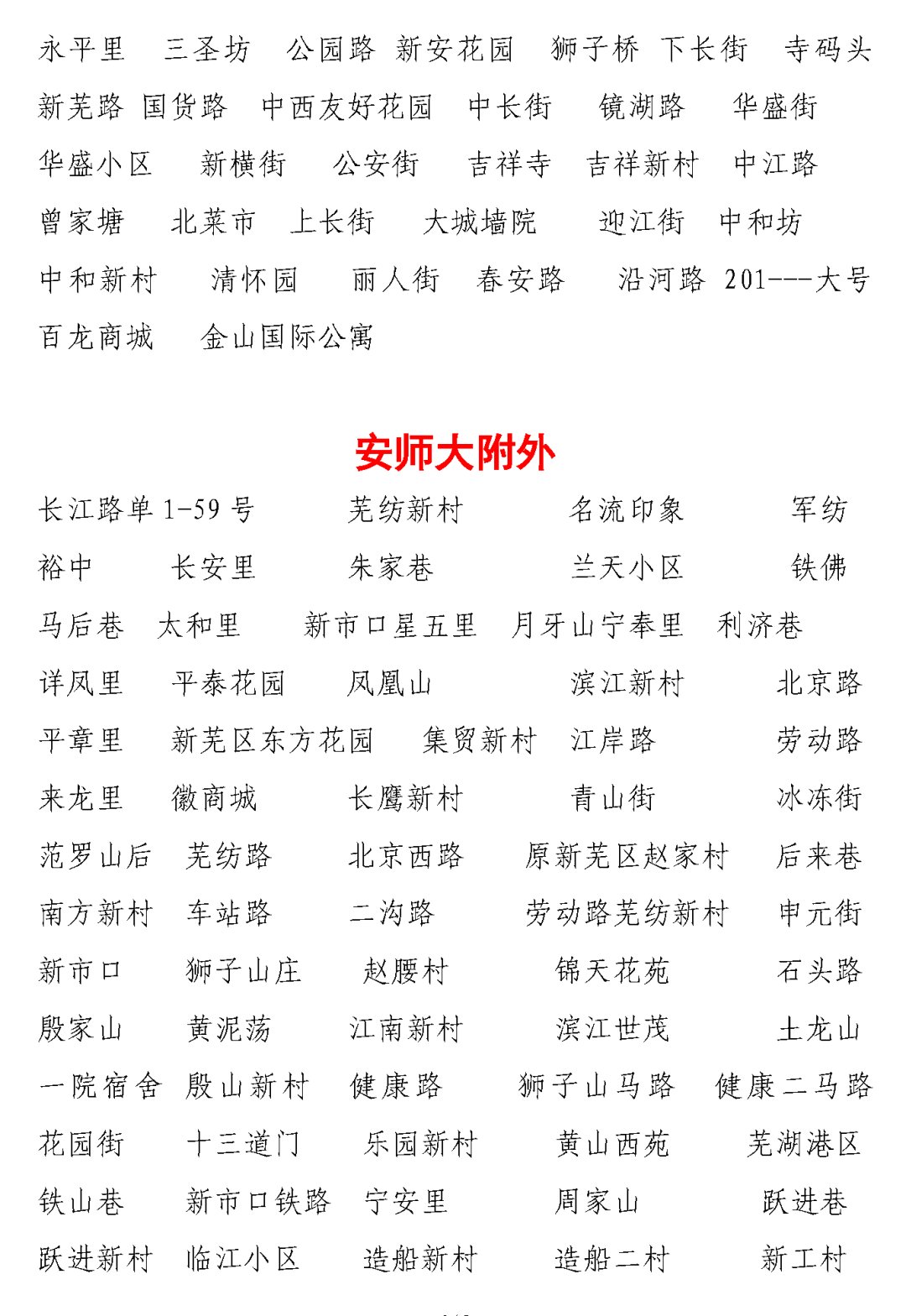 2022年镜湖区小升初划片范围