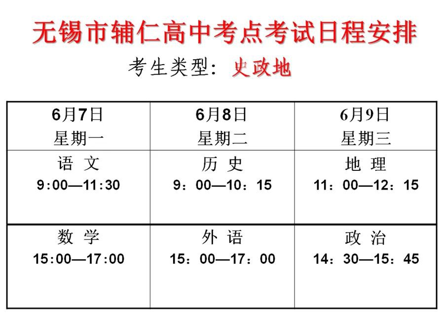 2021无锡辅仁高中高考考点应考指南