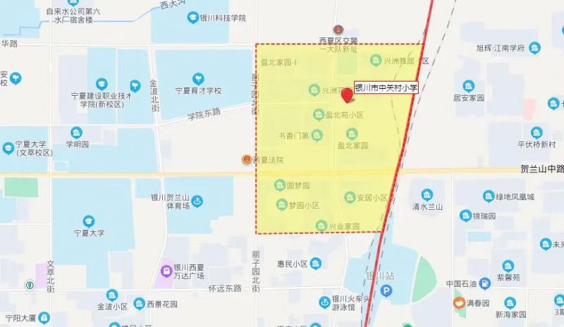 银川28所中小学学片划分
