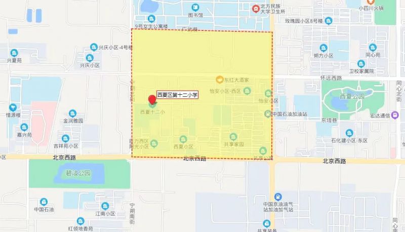 银川28所中小学学片划分