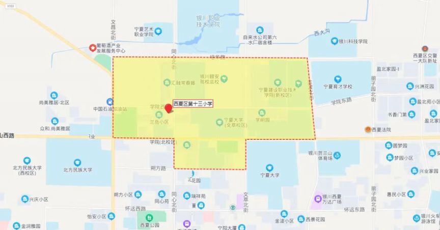 银川28所中小学学片划分