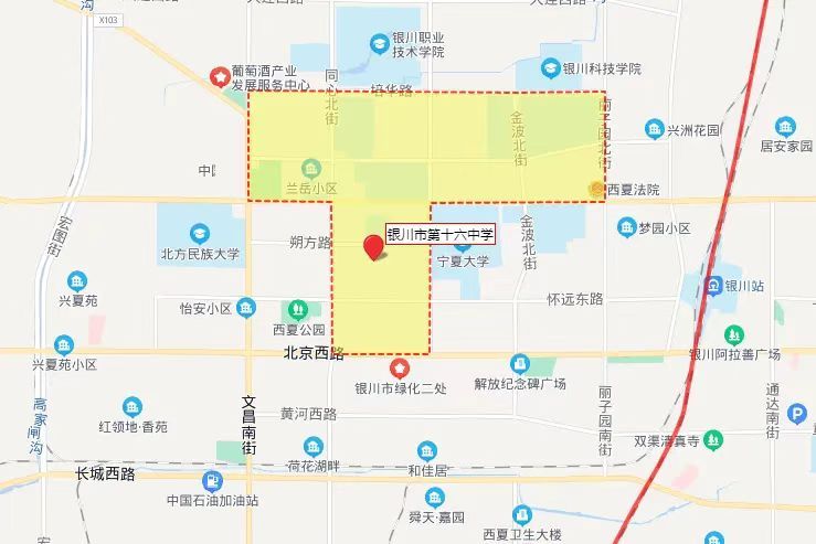 银川28所中小学学片划分