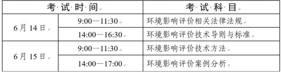2025宁夏环境影响评价工程师职业资格考试时间