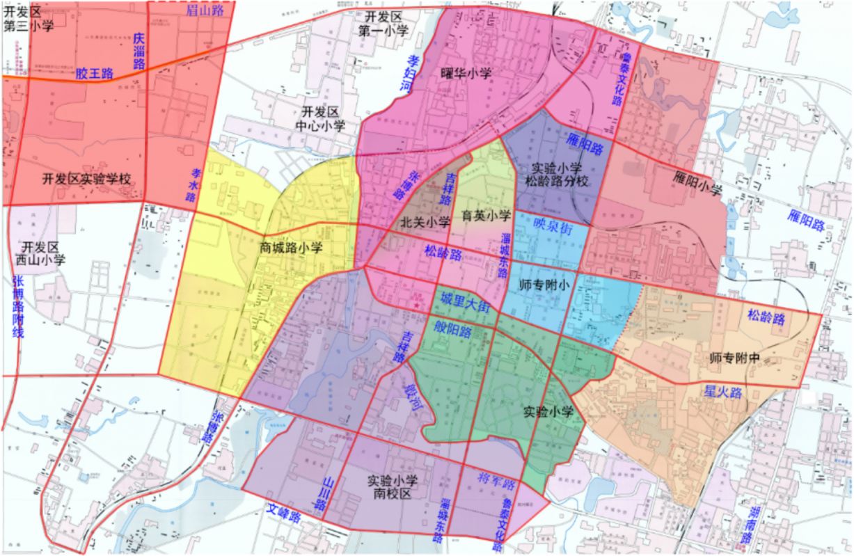 2023淄博淄川区义务教育招生划片范围